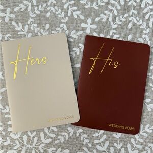 His and Hers Wedding Vows Notebooks
